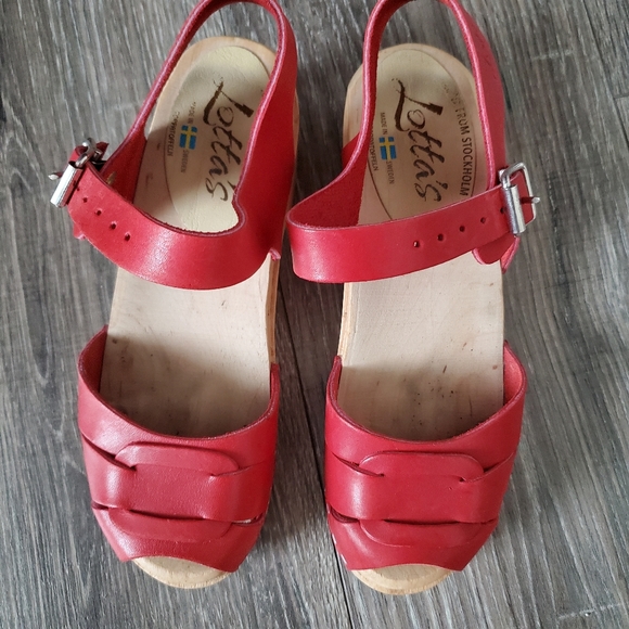 Lotta From Stockholm Shoes - Lotta's From Stockholm Peep Toe Low Heel Clogs